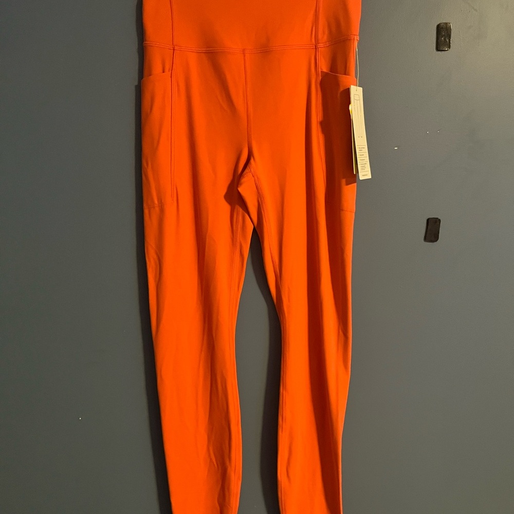 Salmon High-Waisted Leggings